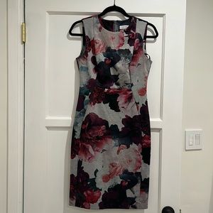 Calvin Klein Floral Dress Scuba